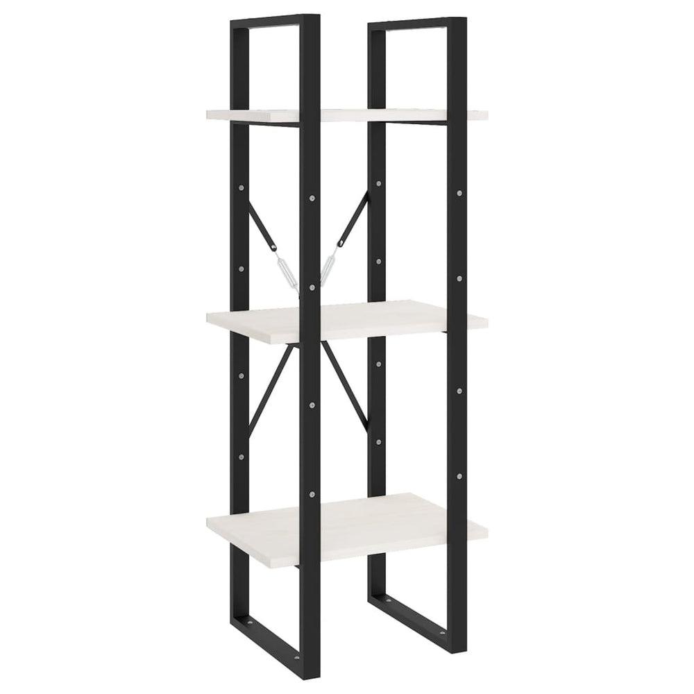 Boekenkast met 5 schappen 40x30x175 cm grenenhout wit MeubelReus