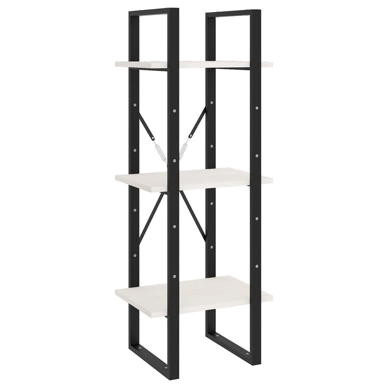 Boekenkast met 5 schappen 40x30x175 cm grenenhout wit MeubelReus