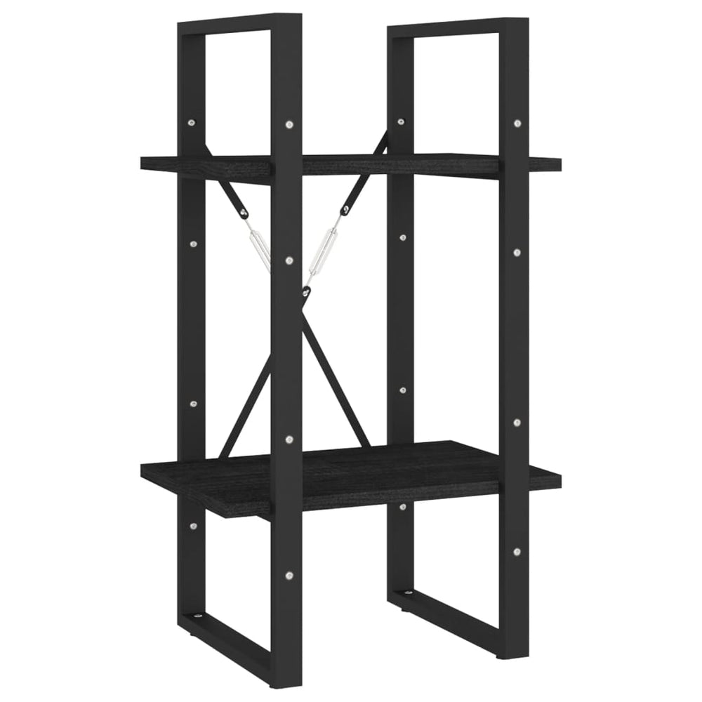 Boekenkast met 5 schappen 40x30x175 cm grenenhout zwart MeubelReus