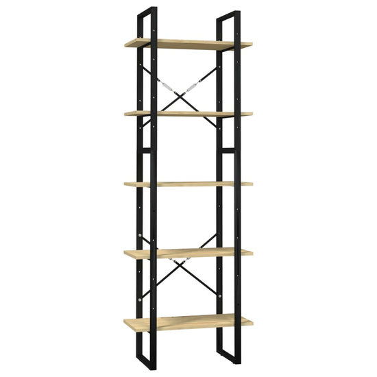 Boekenkast met 5 schappen 60x30x175 cm massief grenenhout MeubelReus