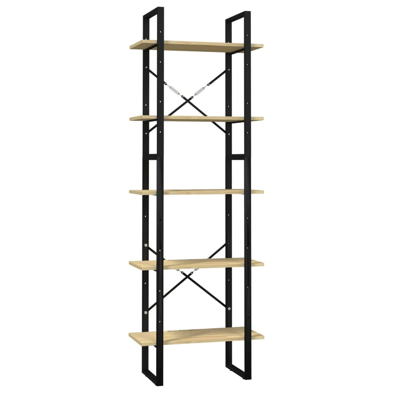 Boekenkast met 5 schappen 60x30x175 cm massief grenenhout MeubelReus