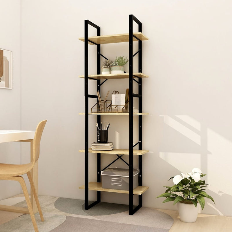 Boekenkast met 5 schappen 60x30x175 cm massief grenenhout MeubelReus