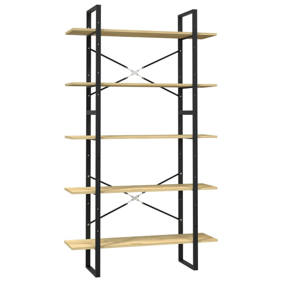 Boekenkast met 5 schappen 100x30x175 cm massief grenenhout MeubelReus