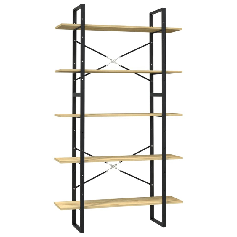 Boekenkast met 5 schappen 100x30x175 cm massief grenenhout MeubelReus