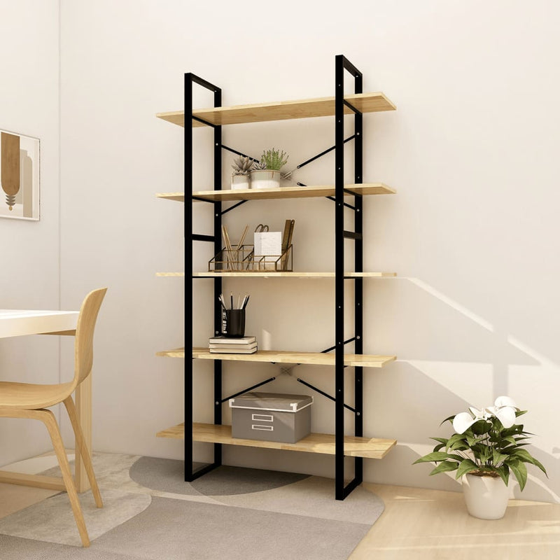 Boekenkast met 5 schappen 100x30x175 cm massief grenenhout MeubelReus