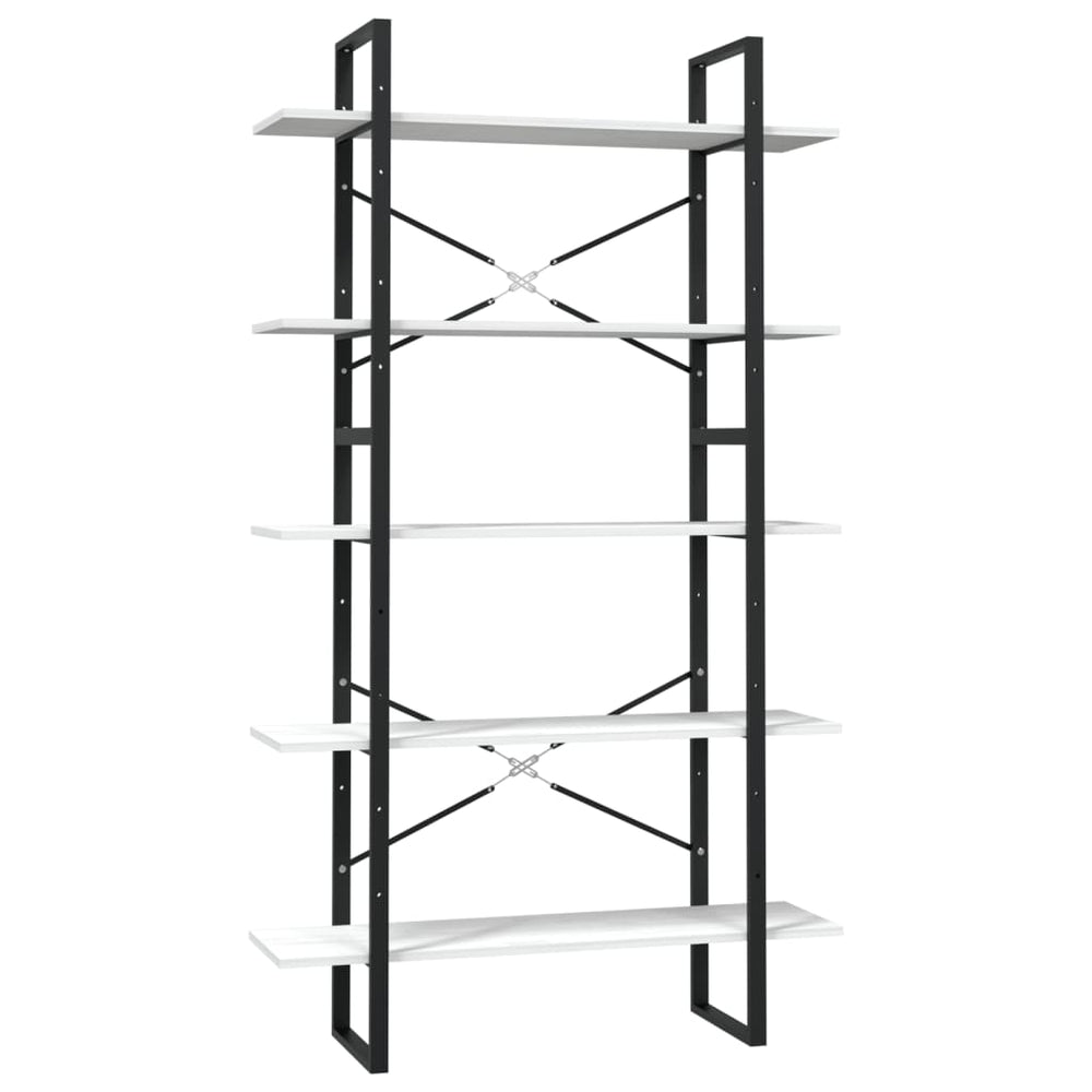 Boekenkast met 5 schappen 100x30x175 cm grenenhout wit MeubelReus