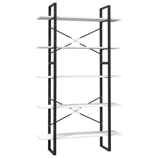 Boekenkast met 5 schappen 100x30x175 cm grenenhout wit MeubelReus