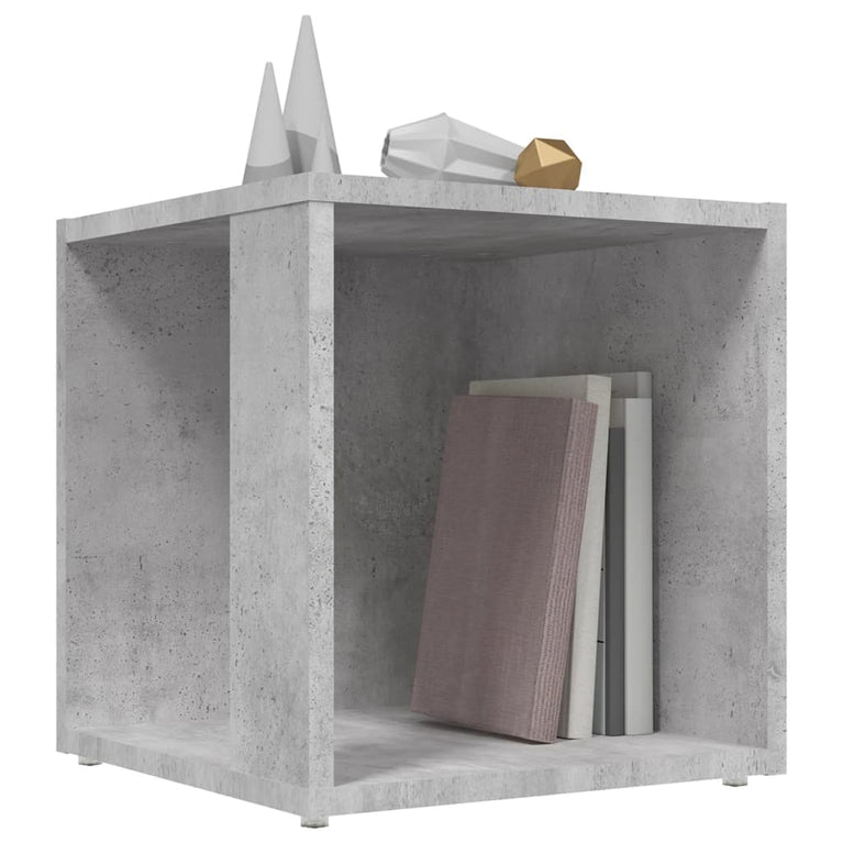 Bijzettafel 33x33x34,5 cm spaanplaat betongrijs MeubelReus