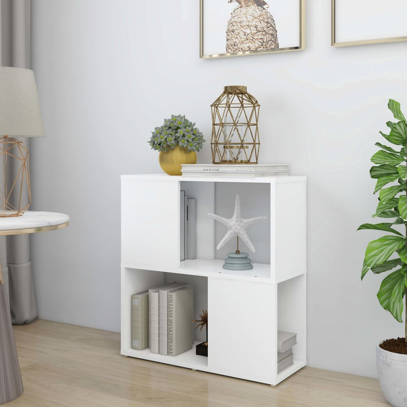 Boekenkast 60x24x63 cm bewerkt hout wit MeubelReus