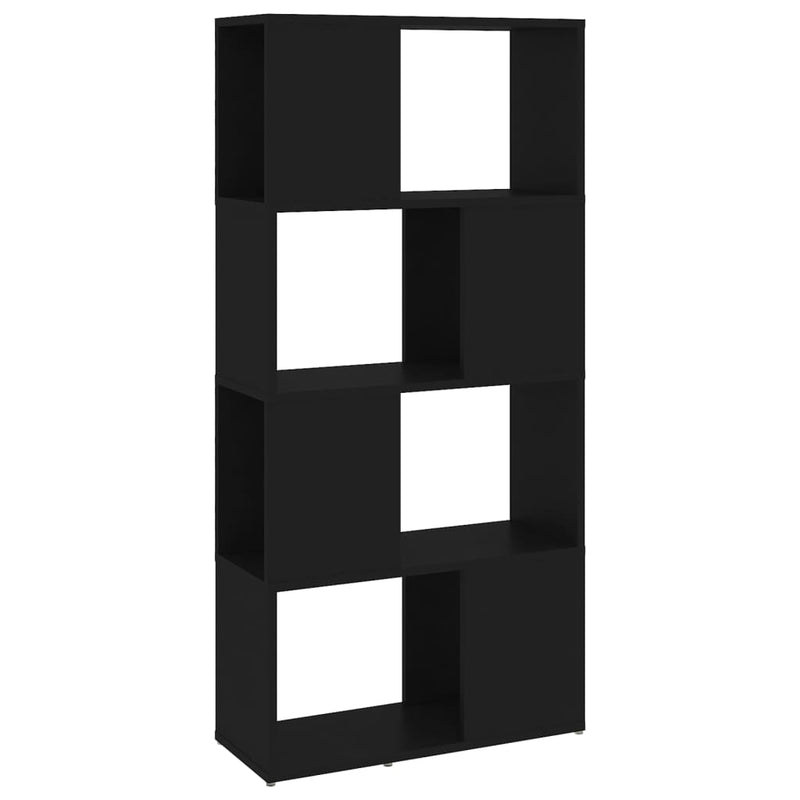 Boekenkast/kamerscherm 60x24x124,5 cm spaanplaat zwart MeubelReus