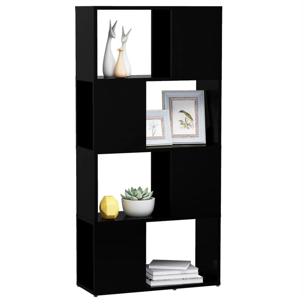 Boekenkast/kamerscherm 60x24x124,5 cm spaanplaat zwart MeubelReus