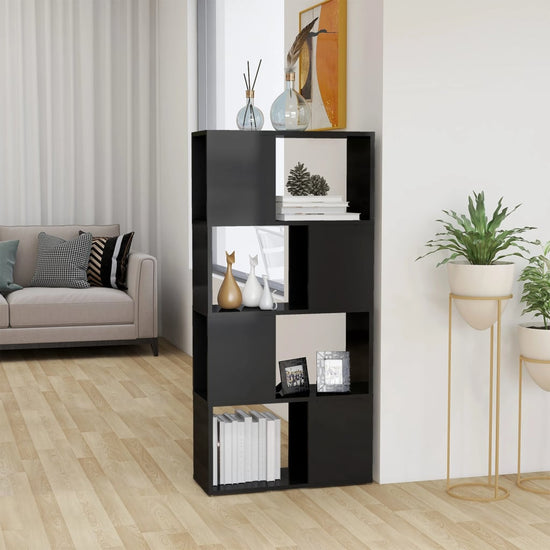 Boekenkast/kamerscherm 60x24x124,5 cm hoogglans grijs MeubelReus