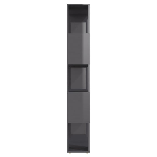 Boekenkast/kamerscherm 60x24x155 cm hoogglans grijs MeubelReus