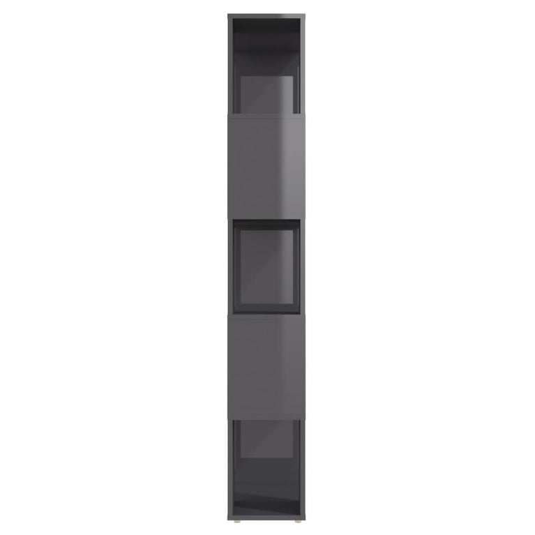 Boekenkast/kamerscherm 60x24x155 cm hoogglans grijs MeubelReus