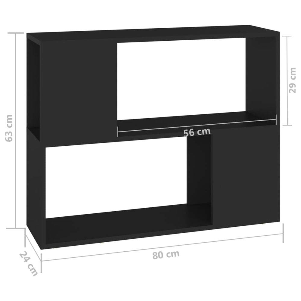 Tv-meubel 80x24x63 cm spaanplaat zwart MeubelReus