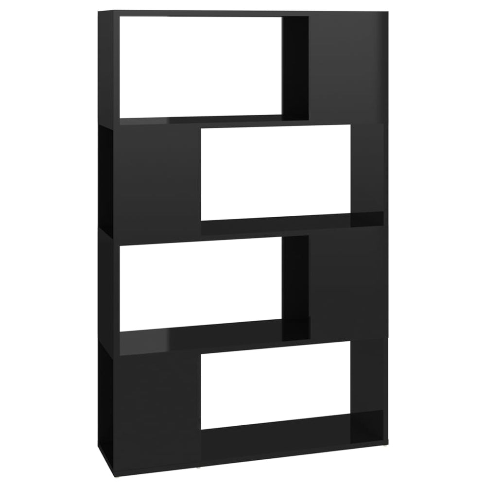 Boekenkast/kamerscherm 80x24x124,5 cm hoogglans zwart MeubelReus
