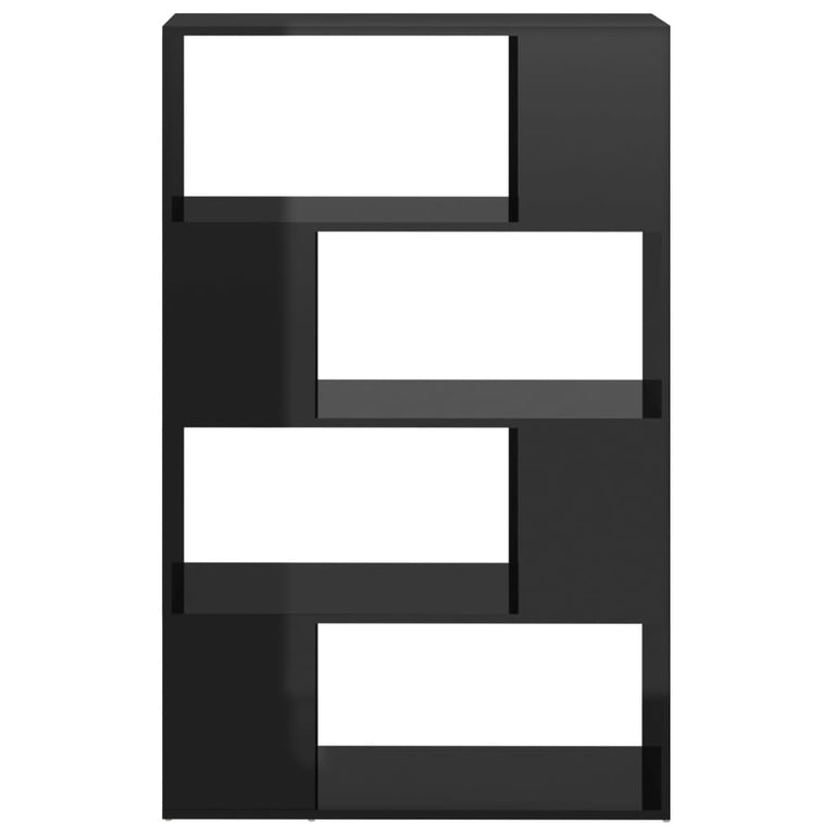 Boekenkast/kamerscherm 80x24x124,5 cm hoogglans zwart MeubelReus