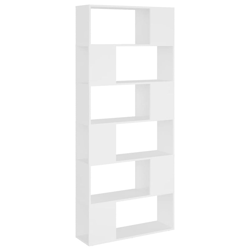 Boekenkast/kamerscherm 80x24x186 cm spaanplaat wit MeubelReus