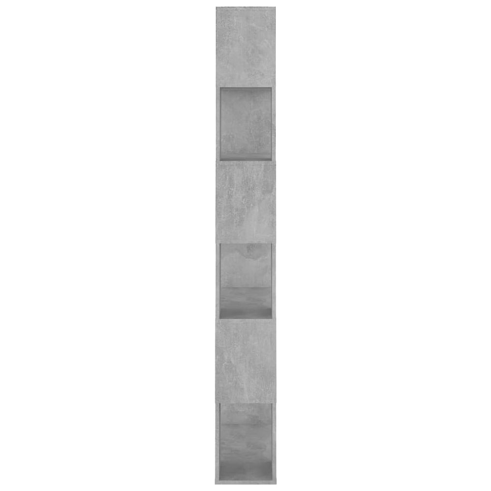 Boekenkast/kamerscherm 80x24x186 cm spaanplaat betongrijs MeubelReus