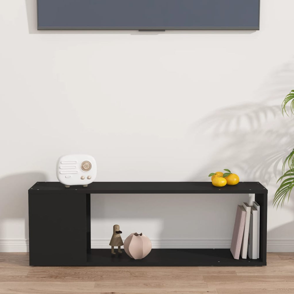 Tv-meubel 100x24x32 cm spaanplaat zwart MeubelReus