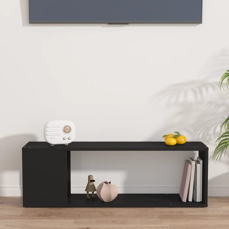 Tv-meubel 100x24x32 cm spaanplaat zwart MeubelReus