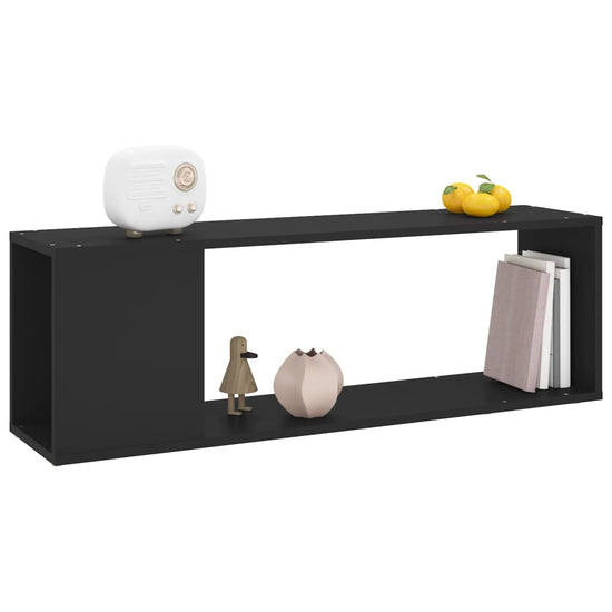 Tv-meubel 100x24x32 cm spaanplaat zwart MeubelReus