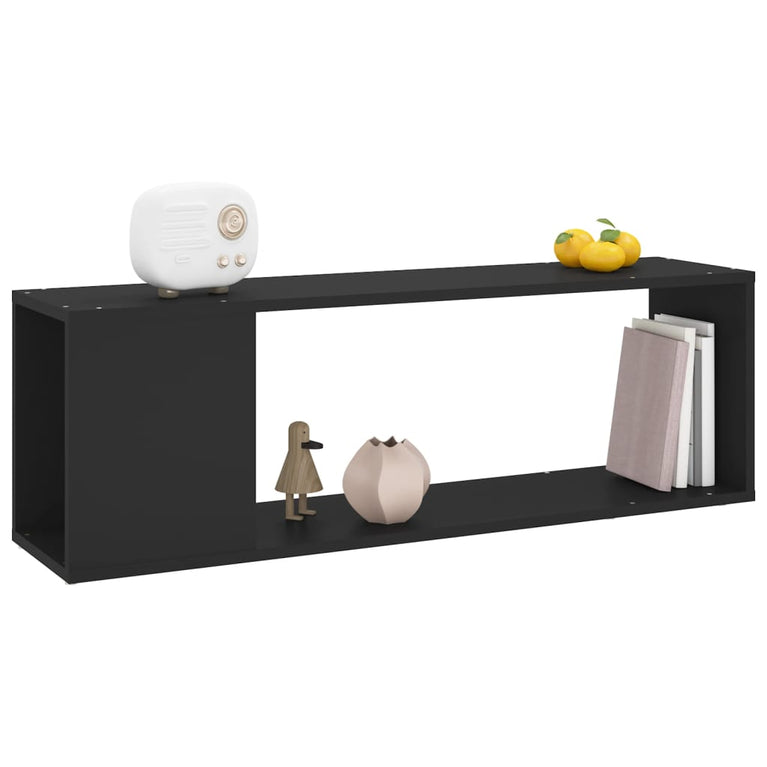 Tv-meubel 100x24x32 cm spaanplaat zwart MeubelReus