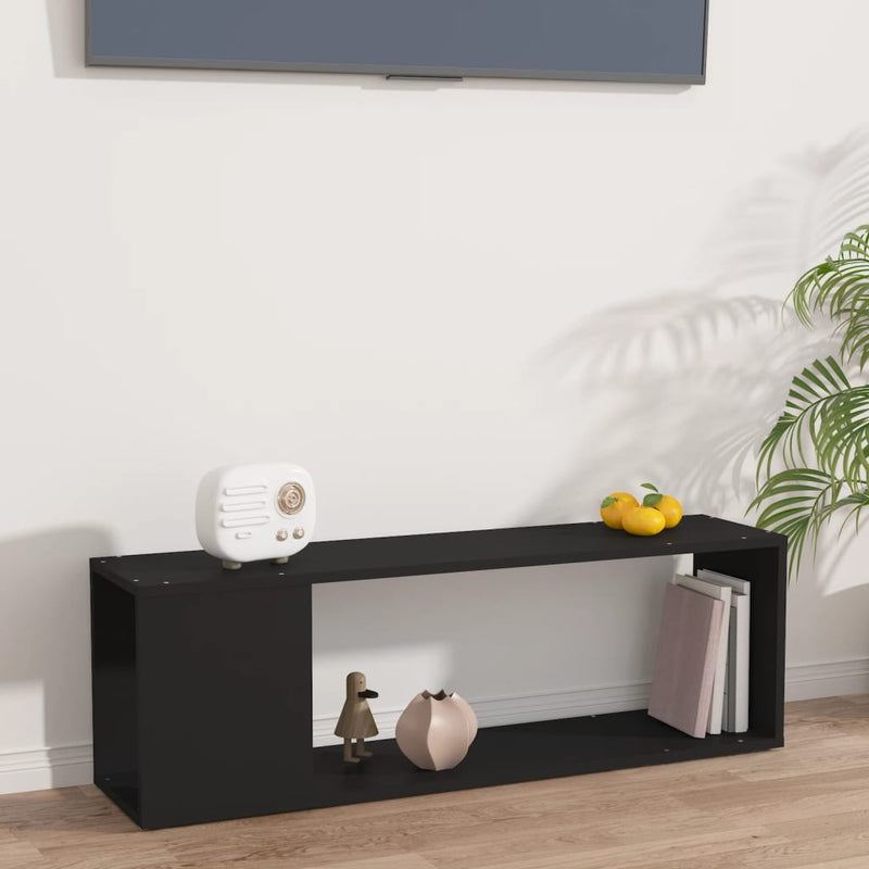 Tv-meubel 100x24x32 cm spaanplaat zwart MeubelReus