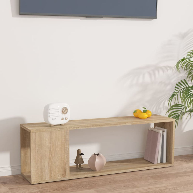 Tv-meubel 100x24x32 cm spaanplaat sonoma eikenkleurig MeubelReus