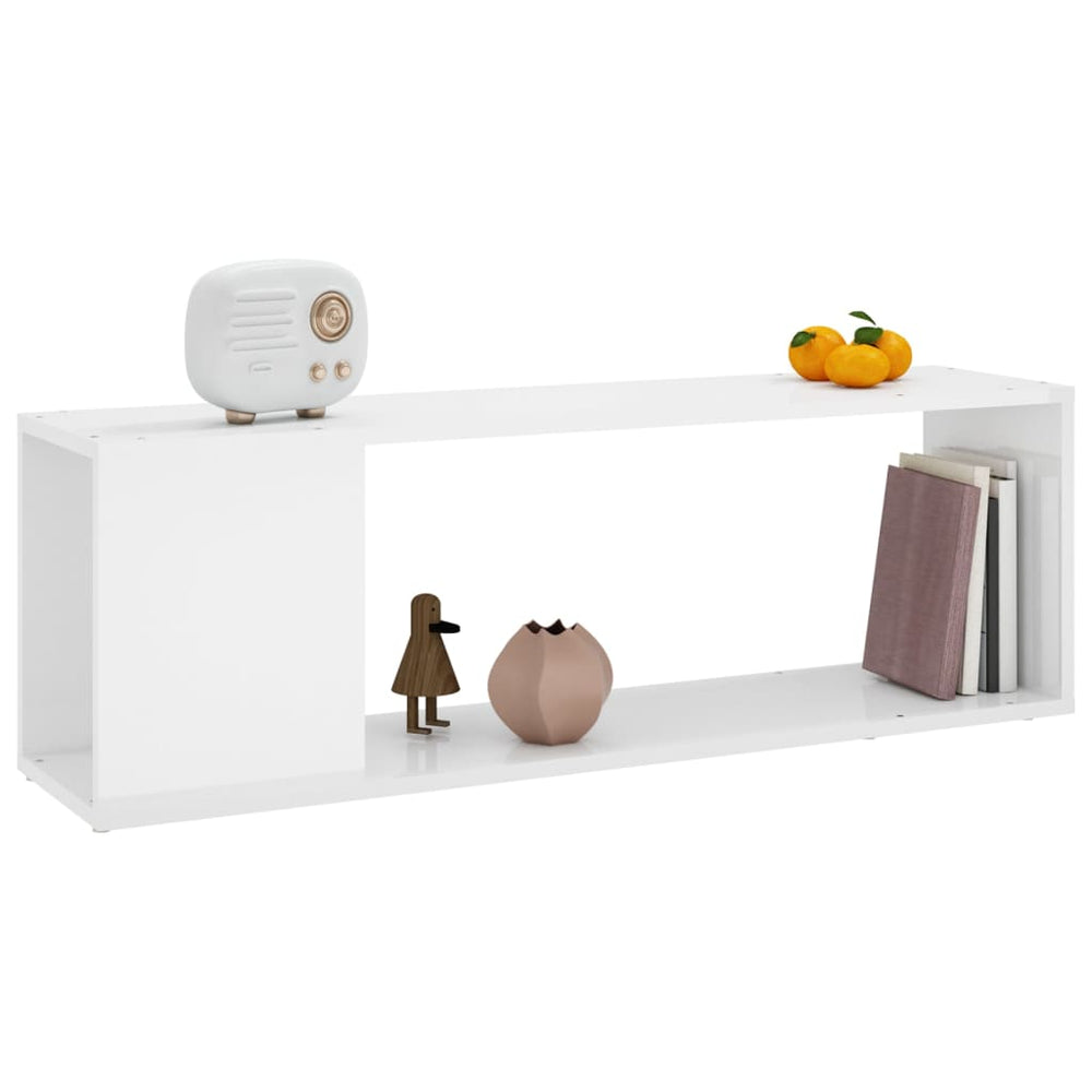 Tv-meubel 100x24x32 cm spaanplaat hoogglans wit MeubelReus