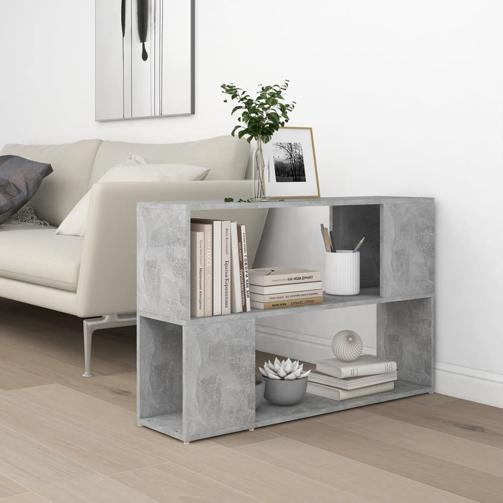Boekenkast 100x24x63 cm spaanplaat betongrijs MeubelReus