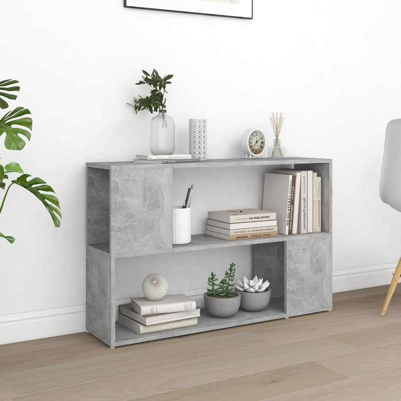 Boekenkast 100x24x63 cm spaanplaat betongrijs MeubelReus