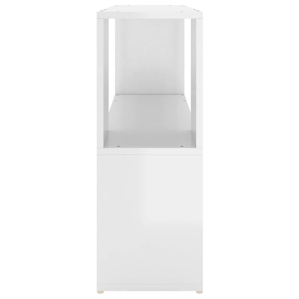 Boekenkast 100x24x63 cm spaanplaat hoogglans wit MeubelReus
