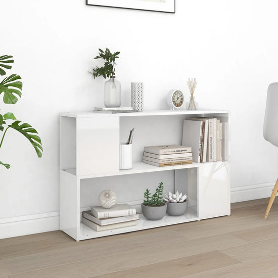 Boekenkast 100x24x63 cm spaanplaat hoogglans wit MeubelReus