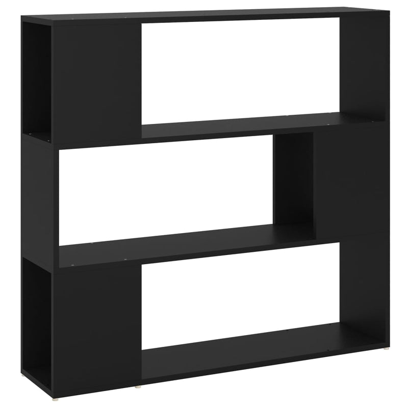 Boekenkast/kamerscherm 100x24x94 cm zwart