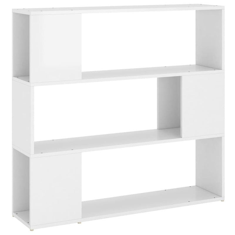 Boekenkast/kamerscherm 100x24x94 cm hoogglans wit MeubelReus