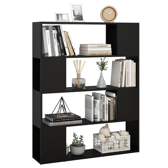 Boekenkast/kamerscherm 100x24x124 cm zwart MeubelReus
