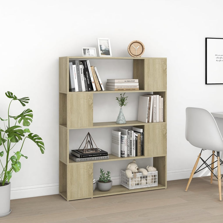 Boekenkast/kamerscherm 100x24x124 cm sonoma eikenkleurig