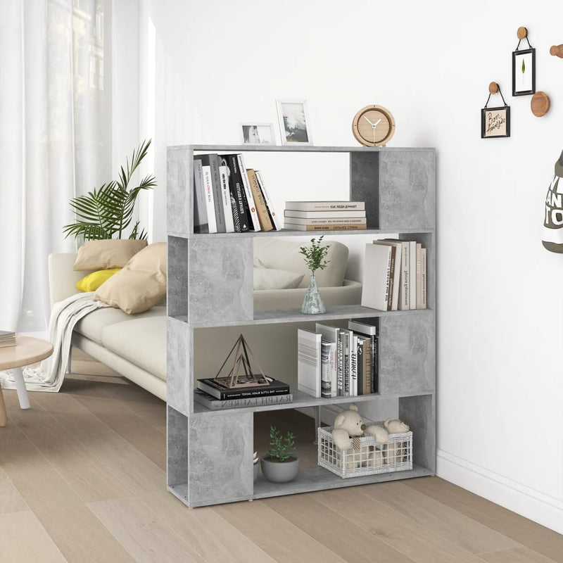 Boekenkast/kamerscherm 100x24x124 cm betongrijs