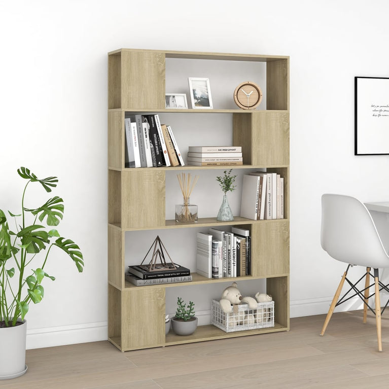 Boekenkast/kamerscherm 100x24x155 cm spaanplaat sonoma eiken MeubelReus