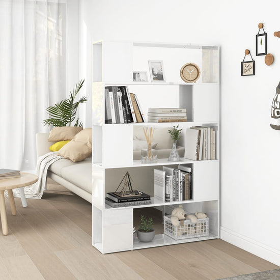 Boekenkast/kamerscherm bewerkt hout hoogglans wit MeubelReus