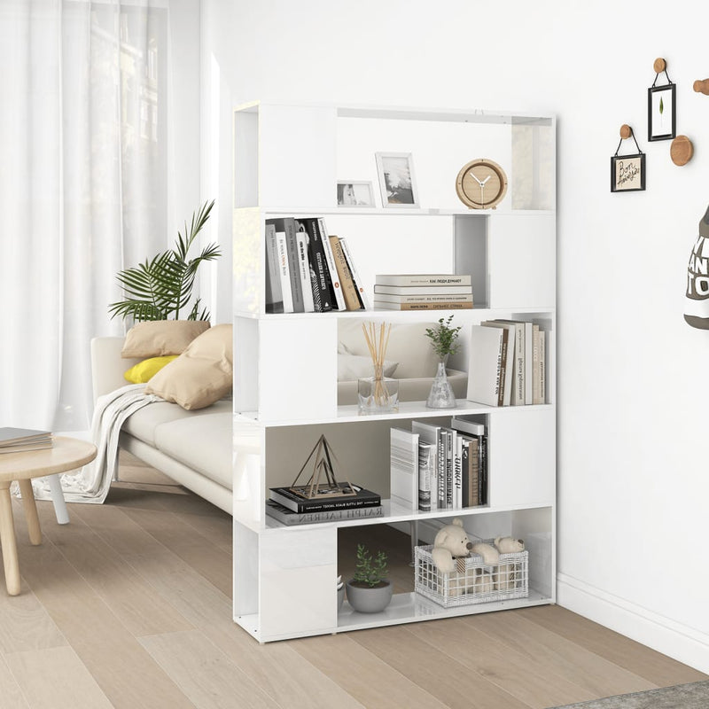 Boekenkast/kamerscherm bewerkt hout hoogglans wit MeubelReus