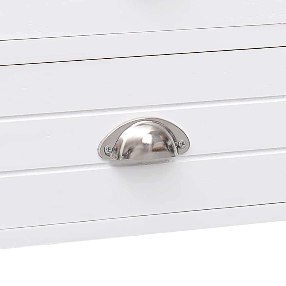 Tv-meubel 108x30x40 cm massief paulowniahout wit MeubelReus