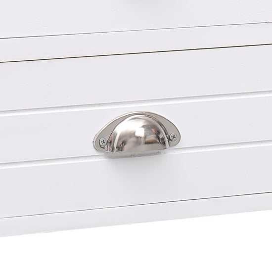 Tv-meubel 108x30x40 cm massief paulowniahout wit MeubelReus