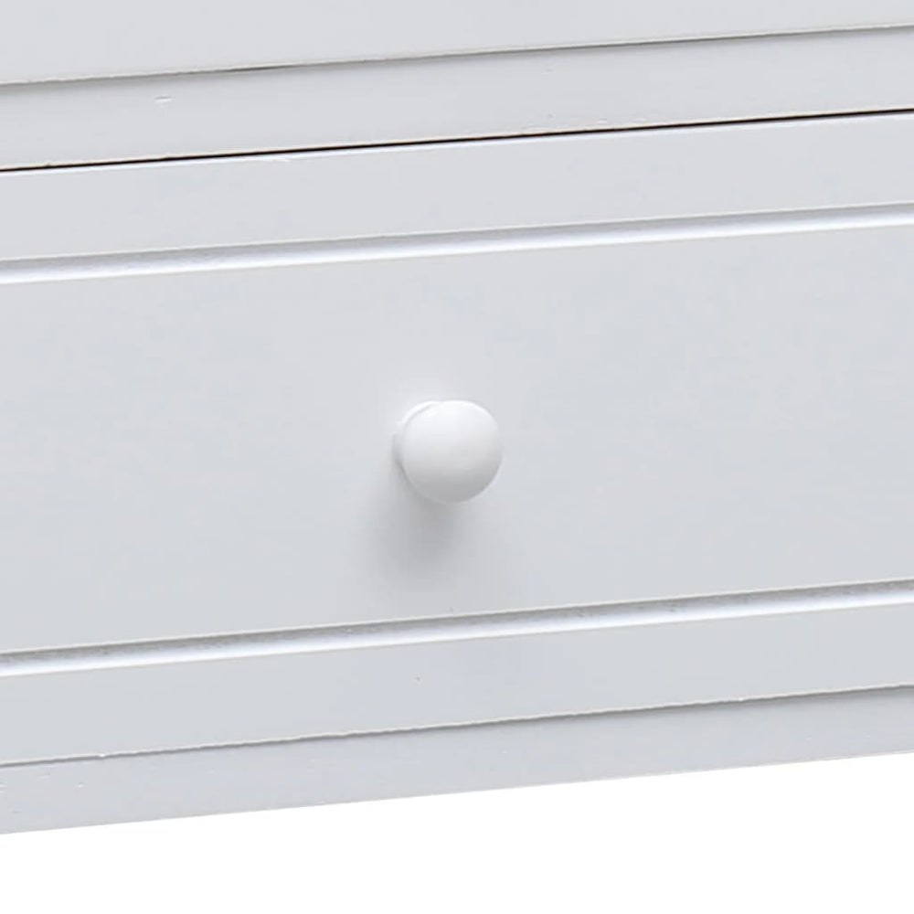 Tv-meubel 108x30x40 cm massief paulowniahout wit MeubelReus
