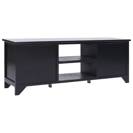 Tv-meubel 108x30x40 cm massief paulowniahout zwart MeubelReus