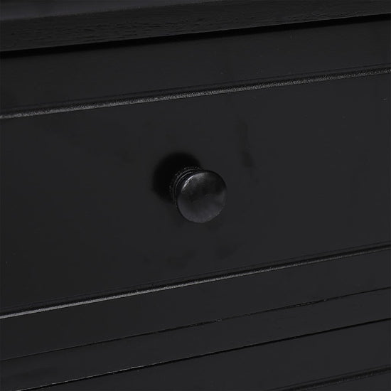 Tv-meubel 108x30x40 cm massief paulowniahout zwart MeubelReus