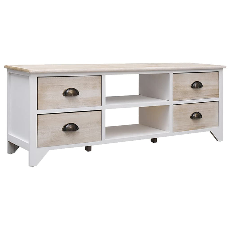 Tv-meubel 108x30x40 cm massief paulowniahout MeubelReus