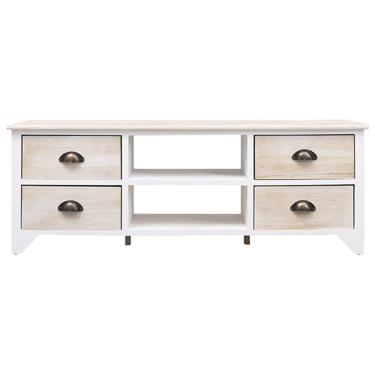 Tv-meubel 108x30x40 cm massief paulowniahout MeubelReus