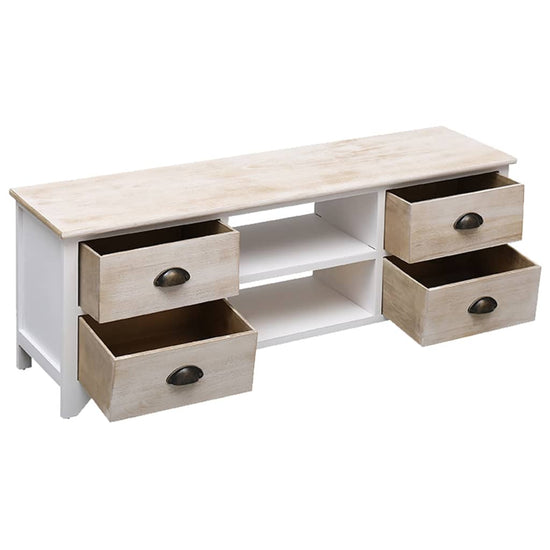 Tv-meubel 108x30x40 cm massief paulowniahout MeubelReus
